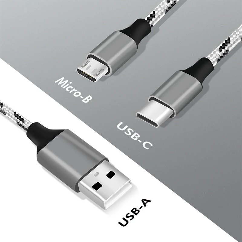 LogiLink CU0202 USB kabelis USB 2.0 1,2 m USB A USB C / Micro-USB A pilka