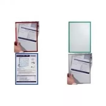 FRANKEN Magnet-Tasche FRAME IT X-tra!Line, DIN A4, grau Dokumentenhalter, transparent, magnetisch, Hartfolie 0,32 mm - 1 Stück