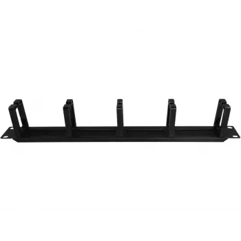 Alantec PK048 1U 19 inch kabelių tvarkytuvas su šepečiu ir 5 plastikiniais laikikliais