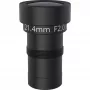 Lęšis AXIS apsaugos kameroms 03141-001 — 21,4 mm židinio nuotolis, 19,9° horizontalus matymo kampas, juodas, 4 vnt. pakuotė