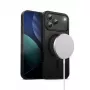 Crong Hybrid Frost MAG dėklas su MagSafe, skirtas iPhone 17 Pro Max, matinė juoda