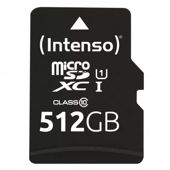 „Intenso“ 512 GB microSD UHS-I CL10 atminties kortelė