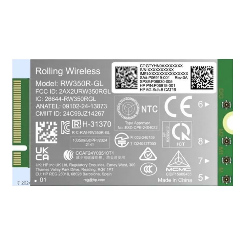 HP 5G Sub-6 WWAN vidinis belaidžio ryšio modulis B8BD4AA