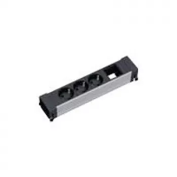 Prailginimo blokas 3 AC lizdai Bachmann 909.004 juodas sidabrinis