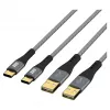 EFB Elektronik USB-A į USB-C laidų rinkinys 60W QC 3A 2x2m – skaitmeninis / duomenų (USB-AC-00007)