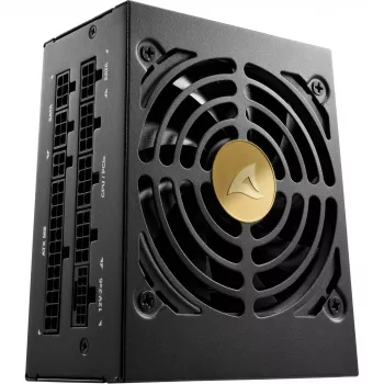 Sharkoon Rebel P20 SFX 1000W maitinimo blokas (juodas, 1x 12 kontaktų High Power jungtis, 2x PCIe, kabelių valdymas, 1000 vatų)