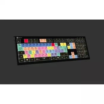 Logickeyboard ASTRA 2 apšviesta klaviatura Adobe Premiere Pro CC vokiškam QWERTZ išdėstymui (LKB-PPROCC-A2PC-DE)