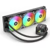 Skystas CPU aušintuvas Sharkoon S60 ARGB — 360 mm radiatorius, 3×120 mm PWM ventiliatoriai, juoda