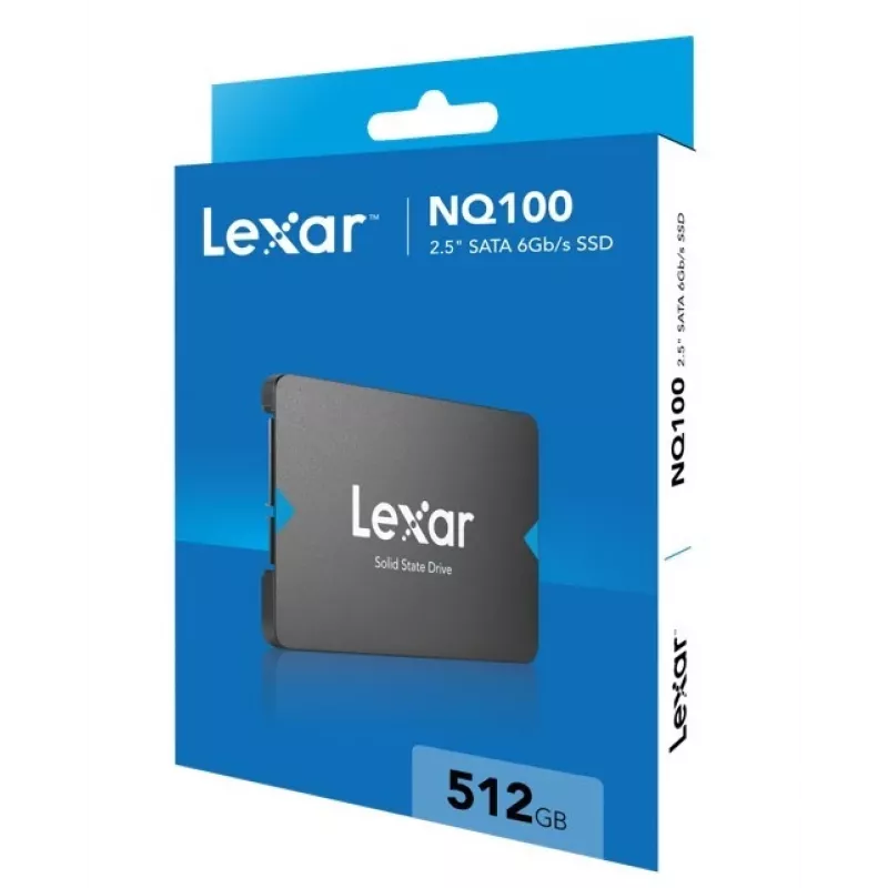 SSD Lexar NQ100 512 GB 2,5 colio SATA III, 550 MB/s skaitymas