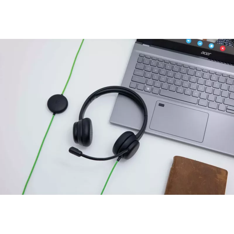 Laidinė konferencinė ausinė Acer GP.HDS11.01N – ant ausies, 2 m laidas, 20–20000 Hz, 160 g, juoda