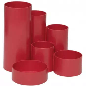 Puodukas rašymo priemonėms MAULtubo Recycling 12 vnt. Raudonas (4115625)
