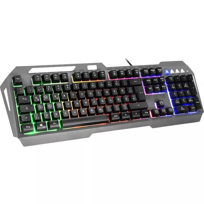 Speedlink Gaming Keyboard LUNERA Metal Rainbow, juoda