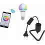 LED lemputė EUROLITE E27 RGB WW CW WiFi, trikampis lizdas, juoda