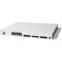 Cisco Catalyst C1300-24XTS valdomas L2/L3 komutatorius, 24 prievadai (12x 10GE RJ-45 + 12x 10GE SFP+), 480 Gbit/s, RJ-45/USB-C konsolė, 16 000 MAC lentelė, tvirtinamas į spintą
