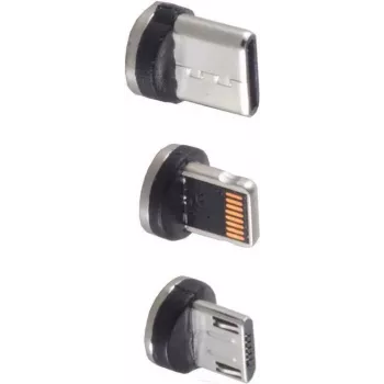 Jungčių rinkinys ShiverPeaks BS14-19003 USB Micro-B, USB-C, 8 kontaktų, juodas/sidabrinis