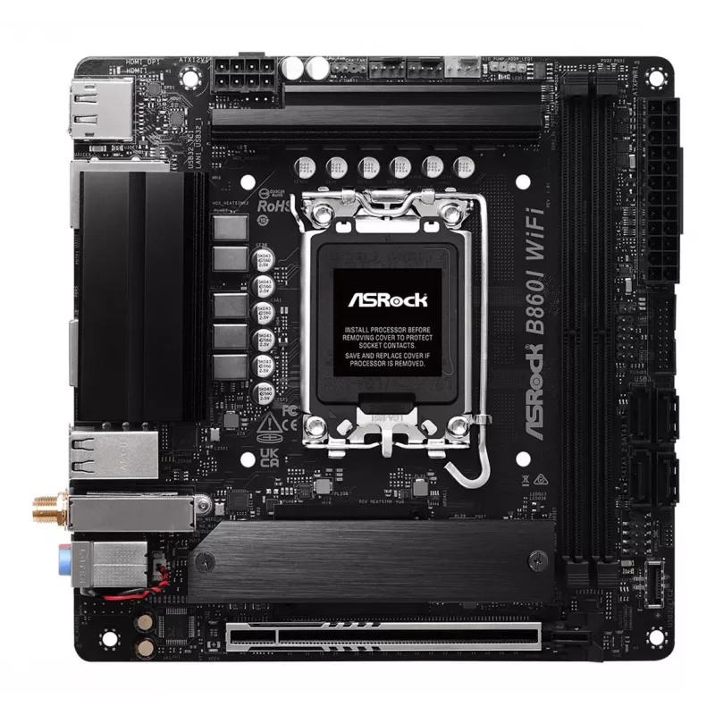 ASRock B860I WiFi Mini-ITX pagrindinė plokštė