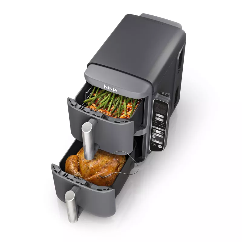 Ninja Double Stack XL oro gruzdintuvė 2 skyriai su temperatūros zondeliu SmartCook 9,5 L SL451EU
