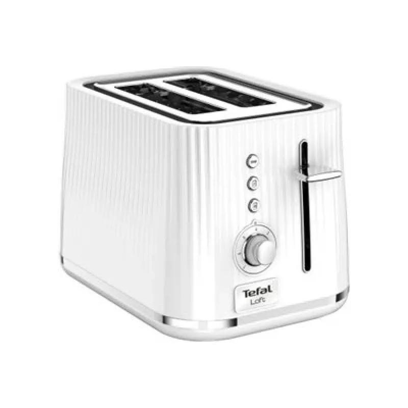 Tefal Loft TT7611 skrudintuvas 2 griežinėliams chromuotas, baltas