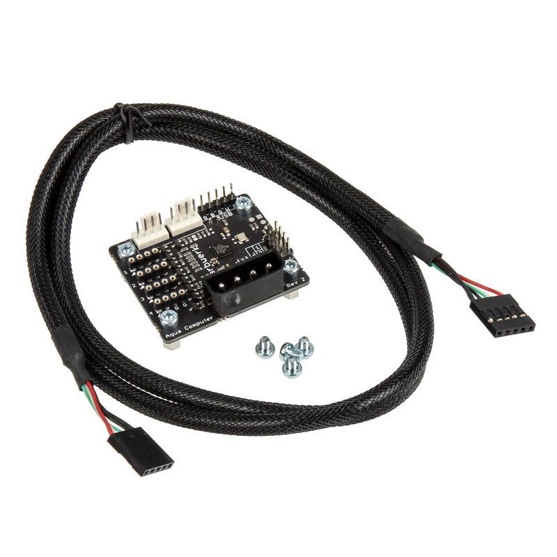 LED valdiklis Aqua-Computer farbwerk USB — 12 V, 2.5 A, juodas