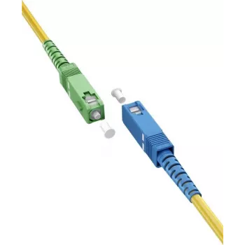 Goobay 59660 Skaidulinis optinis kabelis 3 m SC/APC SC/UPC FTTH OS2 Geltonas