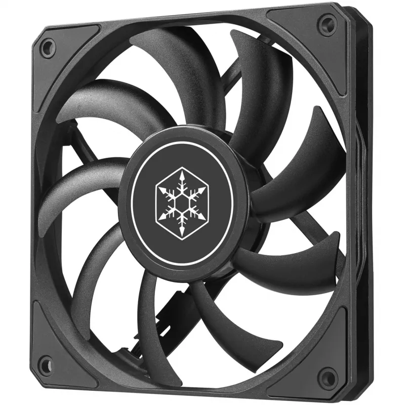 Korpuso ventiliatorius SILVERSTONE SST-AS120B 120mm juodas permatomas, 3-pin