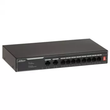 DAHUA SF1010LP – 10 prievadų nevaldomas PoE tinklo jungiklis