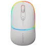 Canyon MW-22 CNS-CMSW22SW Pelė – 2 viename Bluetooth/2,4 GHz – optinė – 800/1200/1600 DPI – 4 mygtukai – RGB apšvietimas – įkraunama – Sniego Baltumo