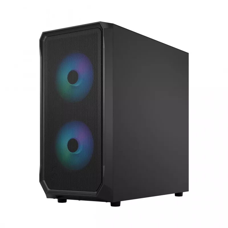 Fractal Design Focus 2 RGB Vidutinis Bokštas Kompiuterio Korpusas su Grūdintu Stiklu - Juodas