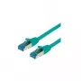 VALUE pataisos laidas RJ-45 (M) į RJ-45 (M) 1,5 m SFTP PiMP CAT 6a halogenų neturintis, liejinis, su apsauga nuo užkliuvimo, vytinis, žalias (21.99.1993)
