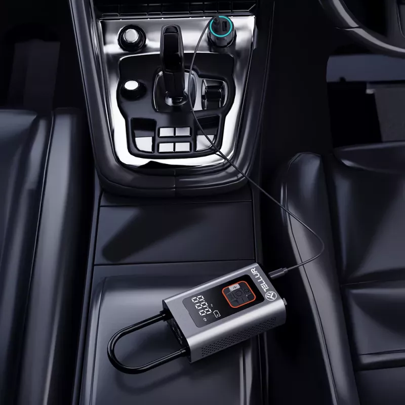 Nešiojamas oro kompresorius Tellur TLL158571 12V 150 PSI automobilio padangoms ir pripučiamiems daiktams