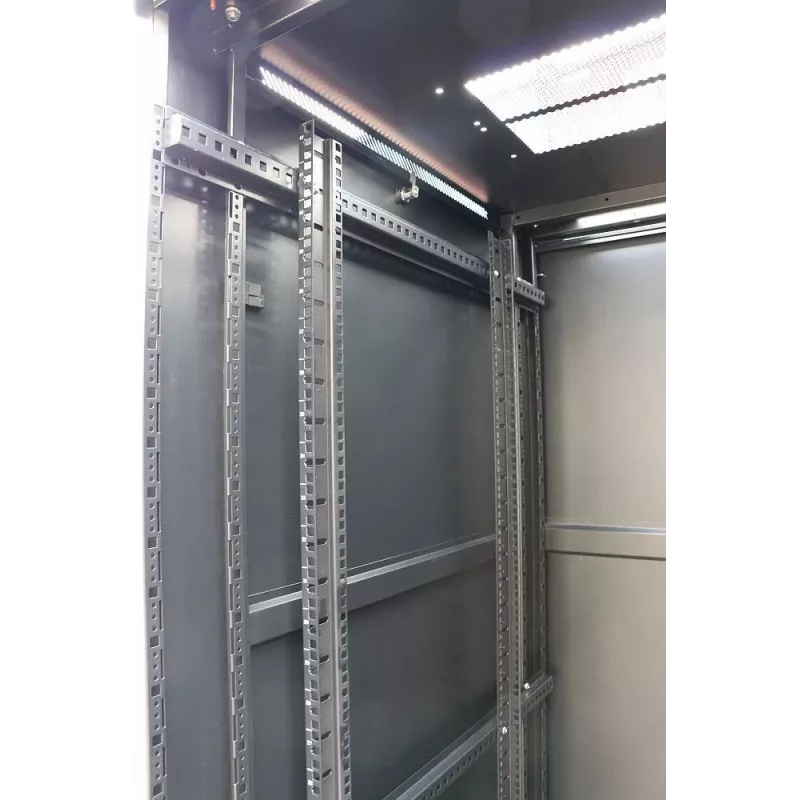 Stovimas serverio stovas Extralink 42U 800x800 juodas, 1400 kg talpa