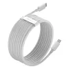 Baseus Simple Wisdom duomenų kabelių rinkinys USB-C į Lightning PD 20W (2 vnt./kompl.) 1,5 m Baltas