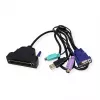 VALUE 19 colių LCD KVM konsolė su VGA, USB+PS/2, UK kištuku