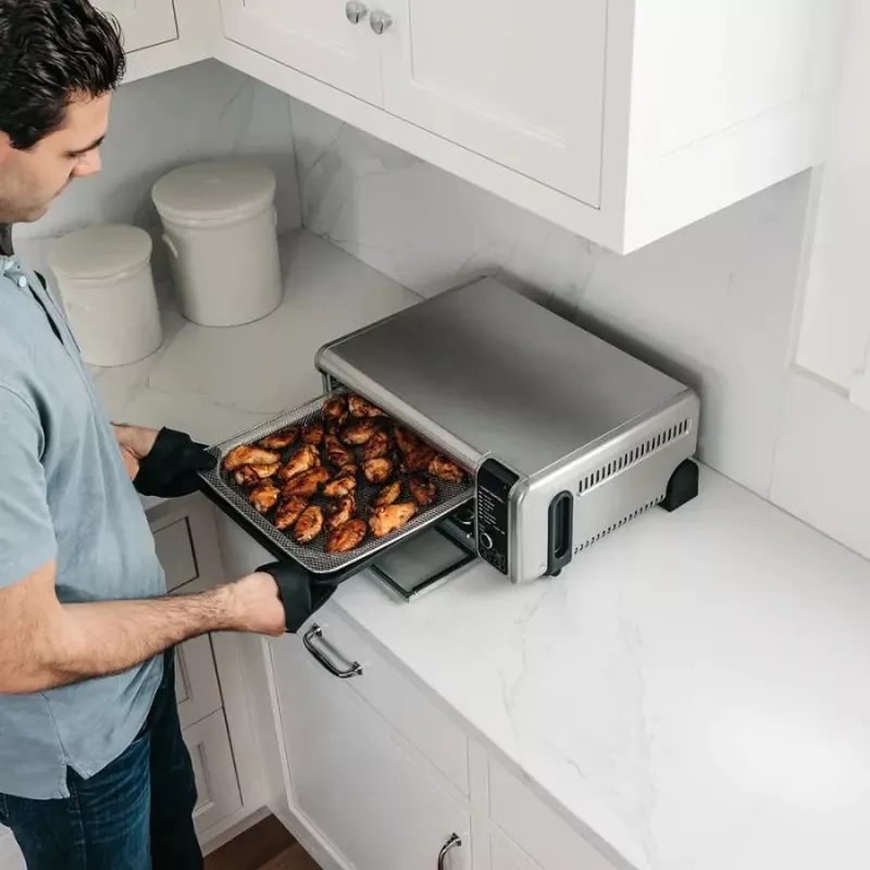 Ninja SP101 Vienvietis 10 L Laisvai pastatomas 2400 W Karšto oro gruzdintuvas Juodas, Nerūdijantis plienas