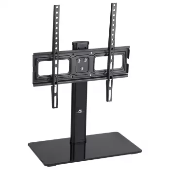 TV stovas MACLEAN MC-450 televizoriams nuo 32 iki 65 colių, maksimali apkrova 40 kg, VESA iki 400×400, montavimui ant stalo