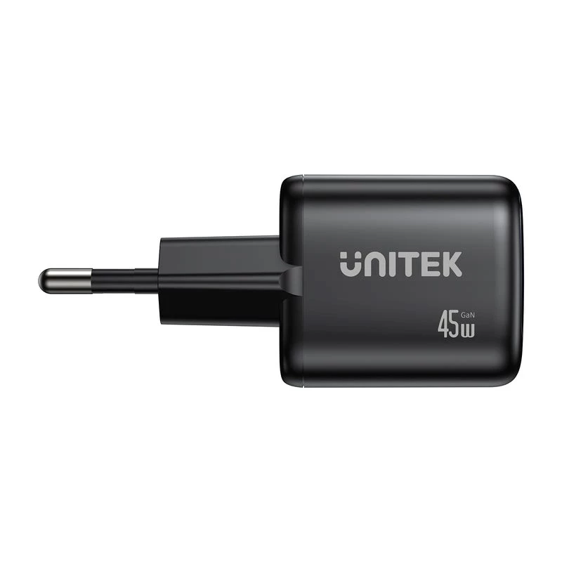 Unitek sieninis įkroviklis 2x GaN 45W — 2× USB‑C PD 3.0 ir QC greitasis įkrovimas