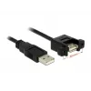 USB ilginimo laidas DELOCK 1m 2xUSB 2.0-A (moteriškas lizdas su tvirtinimu)