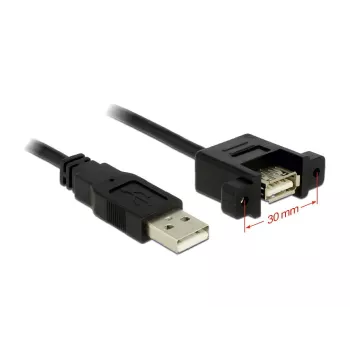 USB ilginimo laidas DELOCK 1m 2xUSB 2.0-A (moteriškas lizdas su tvirtinimu)