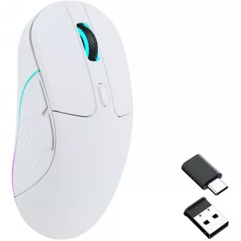 Belaidė žaidimų pelė Keychron M3 RF 2,4 GHz + Bluetooth 26000 DPI balta