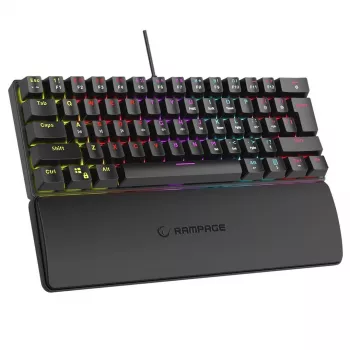 Mechaninė klaviatūra RAMPAGE PLOWER K60 su Blue jungikliais ir RGB foniniu apšvietimu