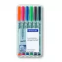 Markeris Staedtler 315 WP6 6 spalvų rinkinys: juoda, mėlyna, ruda, žalia, oranžinė, raudona