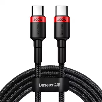 Baseus Cafule PD2.0 100W greito įkrovimo USB-C laidas (20V 5A) 2m Raudonas+Juodas