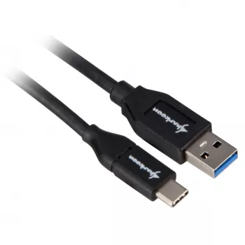 USB 3.2 Gen 2 laidas, USB-A kištukas > USB-C kištukas (juodas, 0,5 metro)