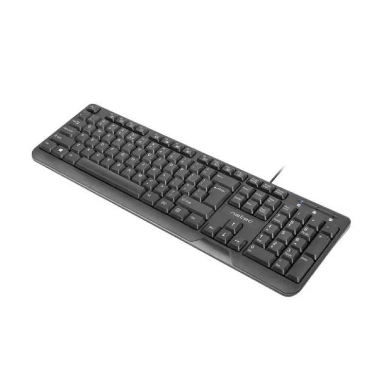 Natec Trout Slim USB klaviatūra, JAV išdėstymas, juoda