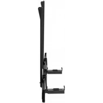 Manhattan Soundbar Mount Universal – sieninis arba VESA laikiklis garsiakolbiui iki 15 kg, reguliuojamo gylio, montuojamas virš arba po TV, juodas