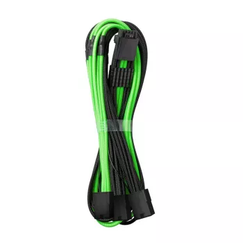 CableMod 12VHPWR į 3× PCIe ModMesh kabelis 45 cm, juoda/šviesiai žalia