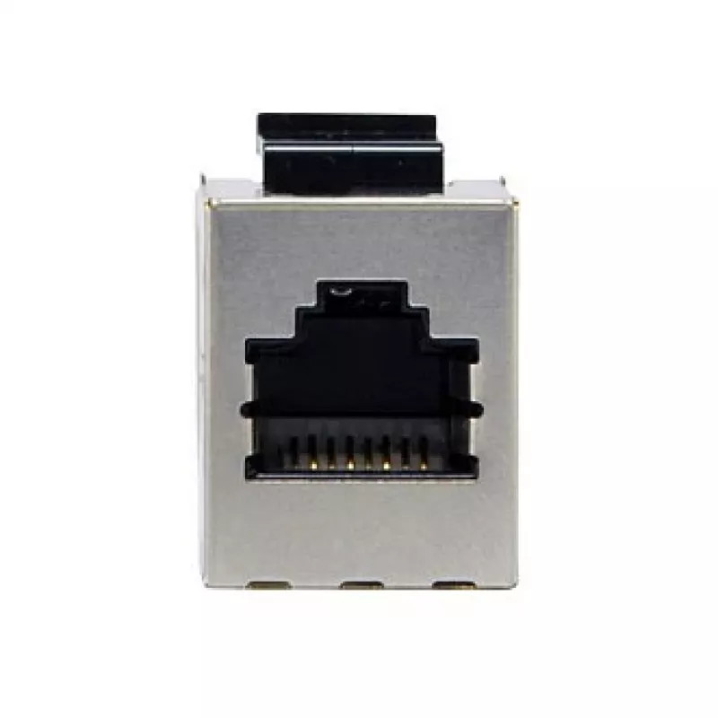Shielded Cat6 Keystone Inline Coupler 8 vnt. rinkinys, EQUIP — Plokščia konstrukcija, RJ-45, 17×35.5×24.4 mm, sidabrinė