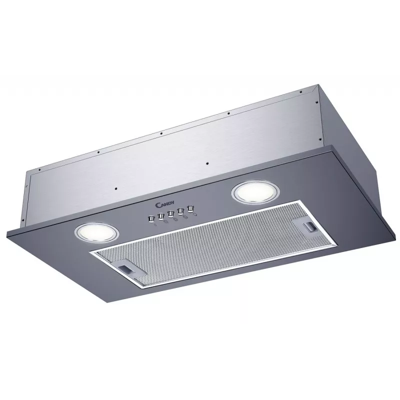 Įmontuojamas gartraukis CANDY CBG625/1X, 520 mm, 207 m³/h, anglies filtras, sukamoji rankenėlė, sidabrinis