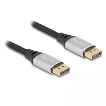 DeLOCK DisplayPort kabelis 16K 60 Hz 1 m sidabrinis metalinis
