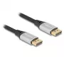 DeLOCK DisplayPort kabelis 16K 60 Hz 1 m sidabrinis metalinis
